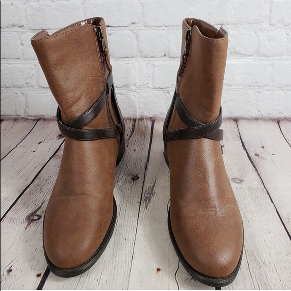 Chaps Brown Ankle Boots Size 7.5 - Picture 5 of 8